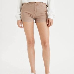 American Eagle High-Wasted khaki shorts